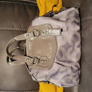 Coach Ashley dotted OP Gray bag